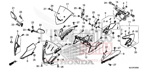 CARENA SUPERIORE (1) CBR650FAE di 2014